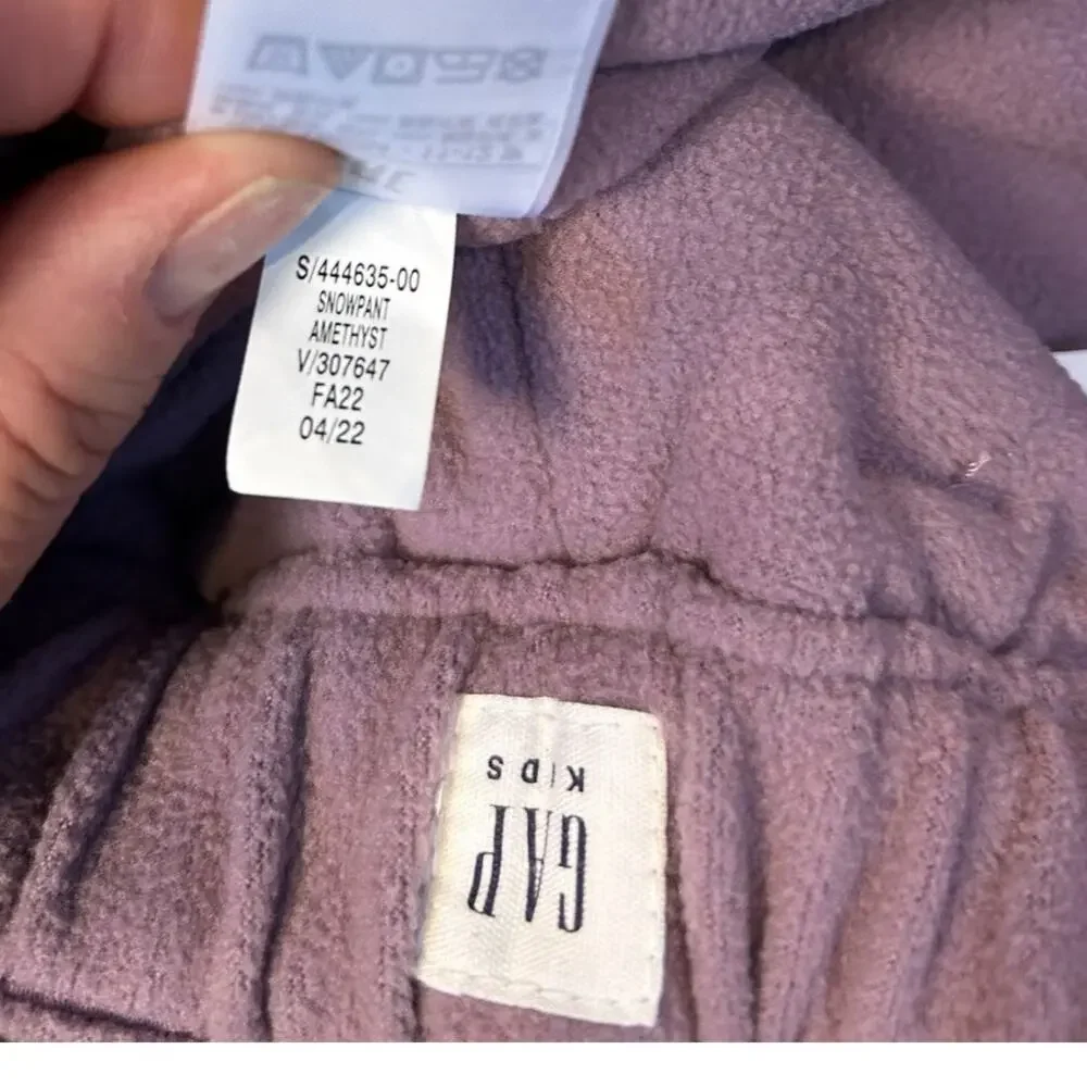 NWT GAP Kids Purple Amethyst Pull On Straight Leg Outdoor Winter Snowpants US 12